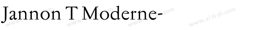Jannon T Moderne字体转换